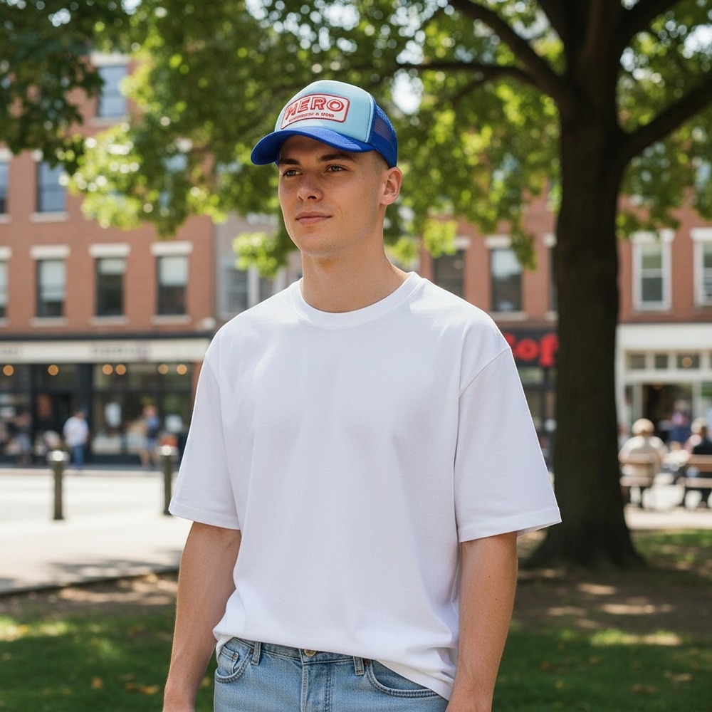 Cobra HERO Doughnuts & Buns Trucker Hat OSFM Blue Excellent Snapback Mesh Cap